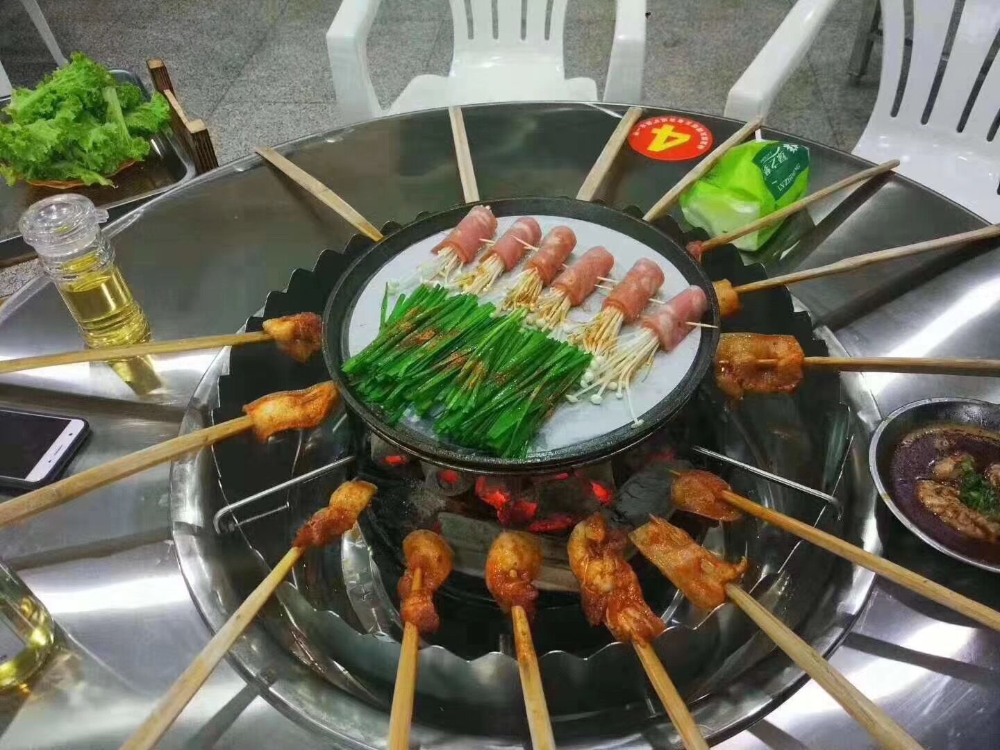 无烟烧烤桌长沙火盆烧烤桌定制