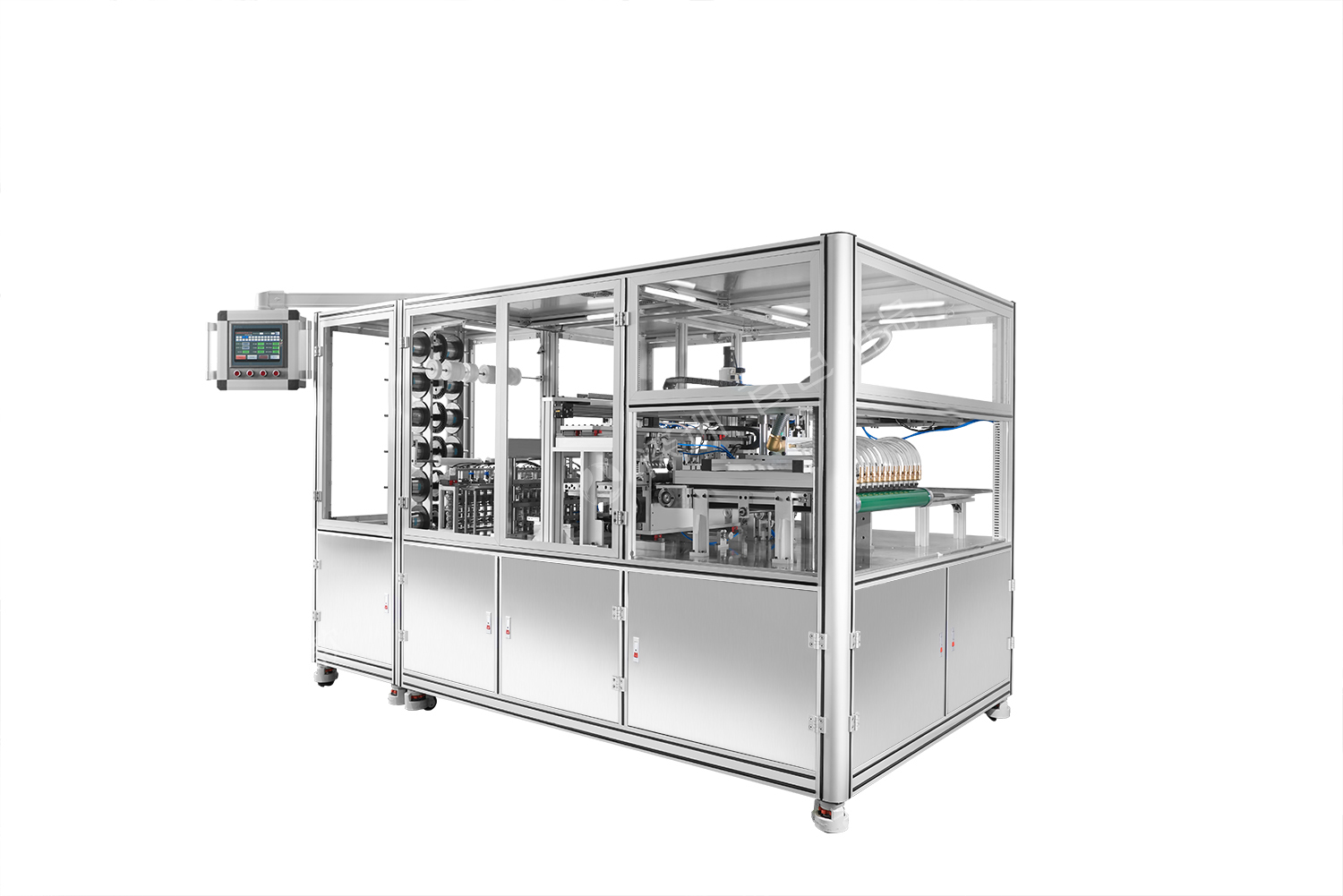 11,确定机器各部位状态正常点击开始循环,开始串焊电池片.