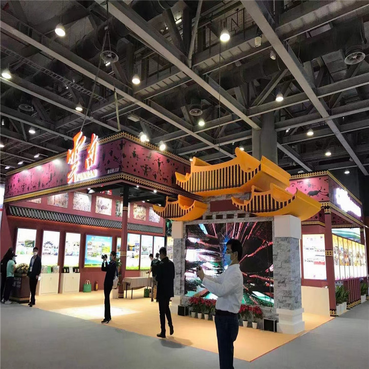 展台施工工艺流程 珠海展厅展台设计效果图