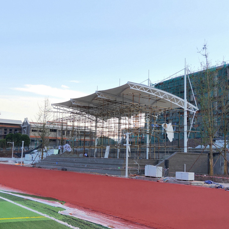 走廊体育看台膜结构 资阳标志性建筑膜结构支持定制