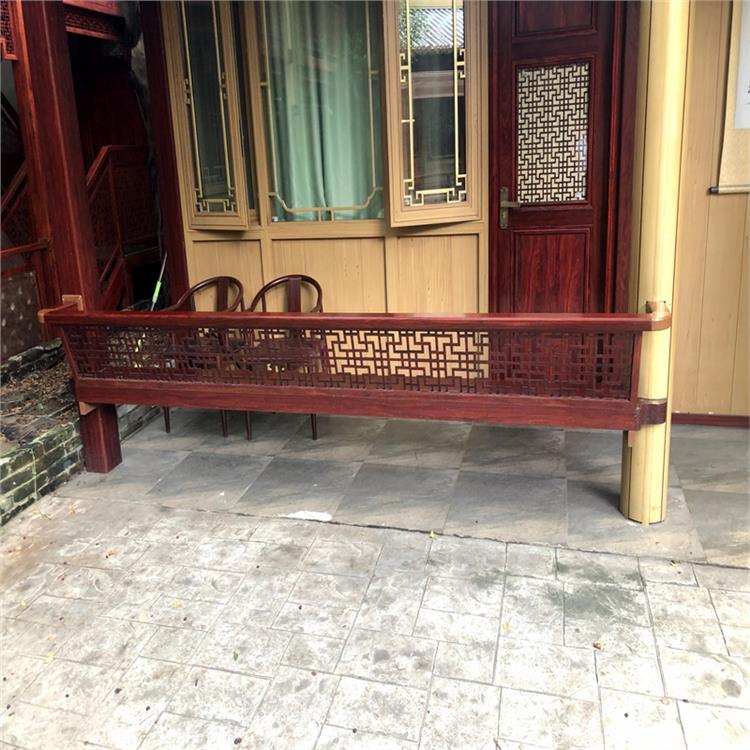 中式美人靠广州公园铝合金栏杆样式美观