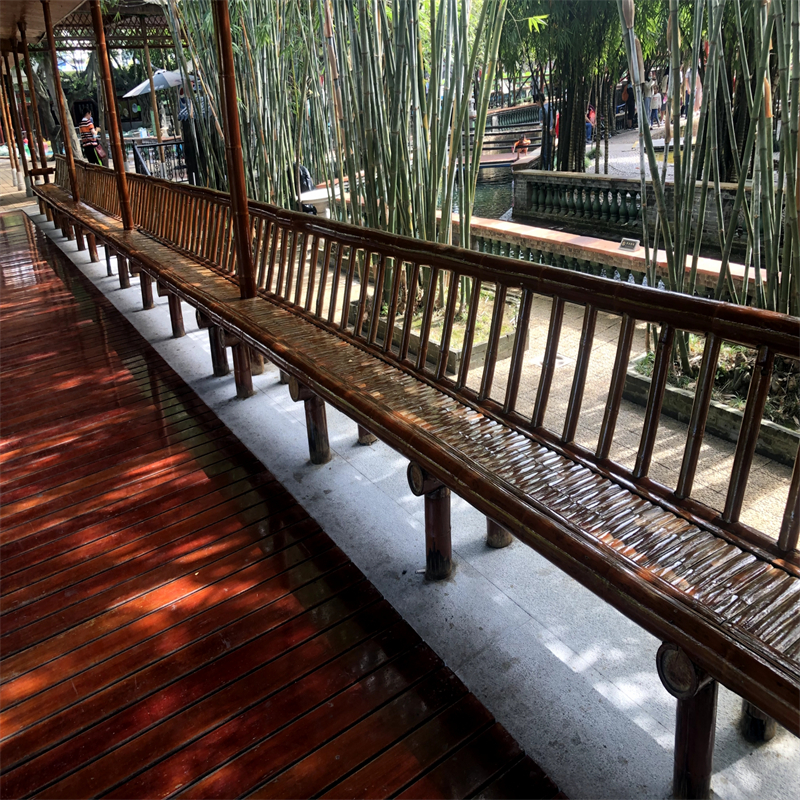 美人靠栏杆 成都公园中式美人靠 样式繁多