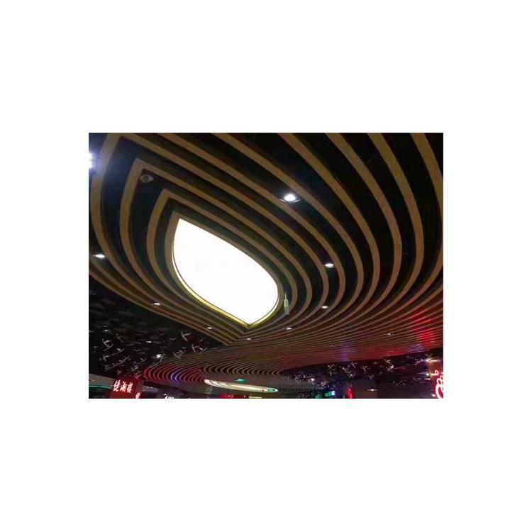 弧形铝方通 北京酒店商场门头 弧形铝方通天花装修材料