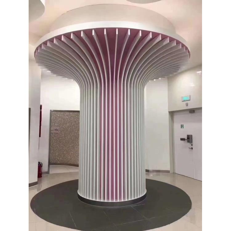 弧形铝天花 重庆酒店商场门头弧形波浪墙面装饰材料
