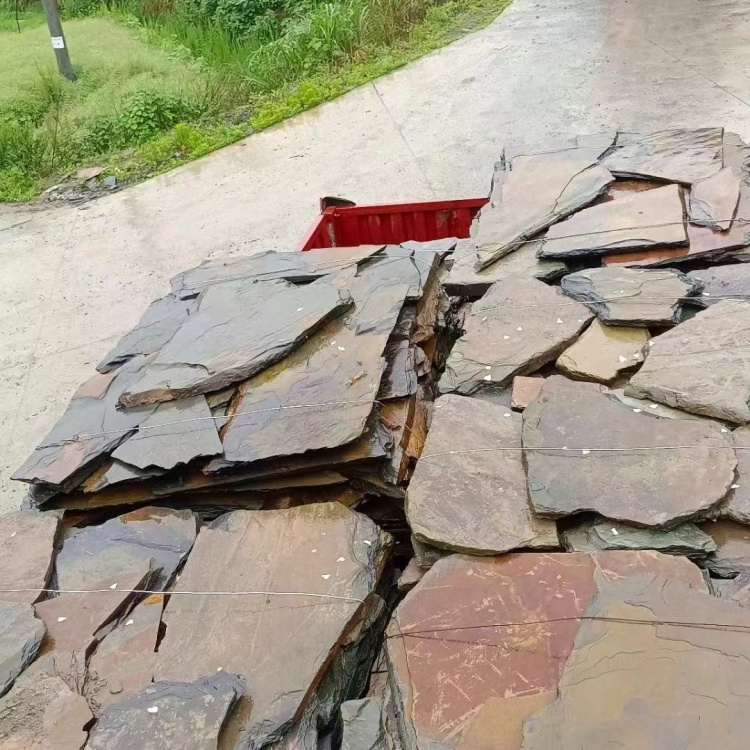 浙江公园铺路石踏步石 碎拼石 防滑耐磨损