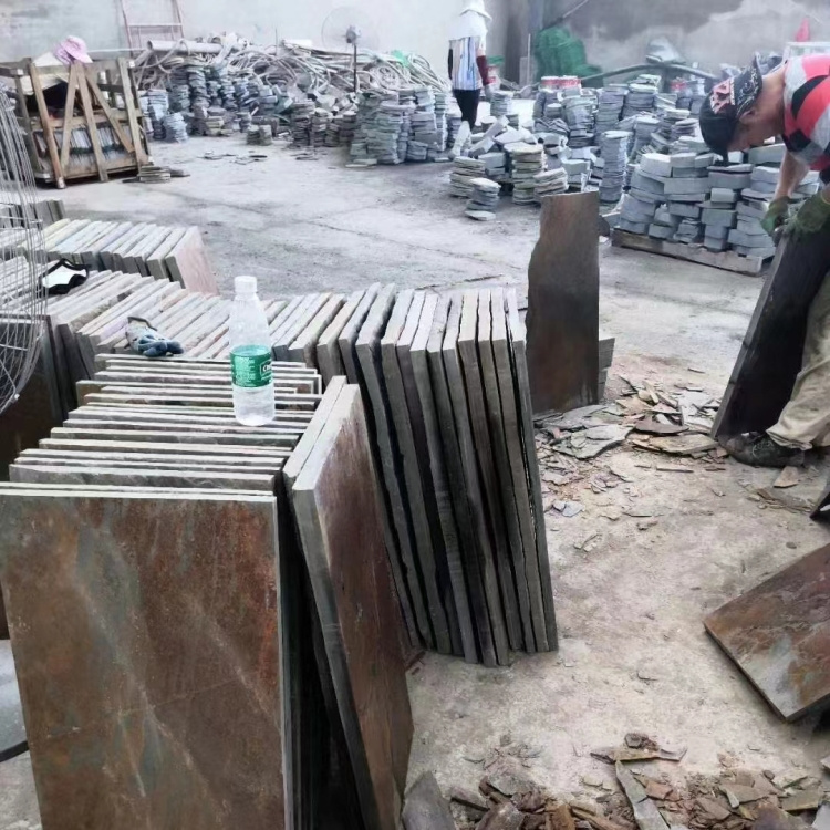 上海外墙板 锈色青石板厂家供应 防滑耐磨损
