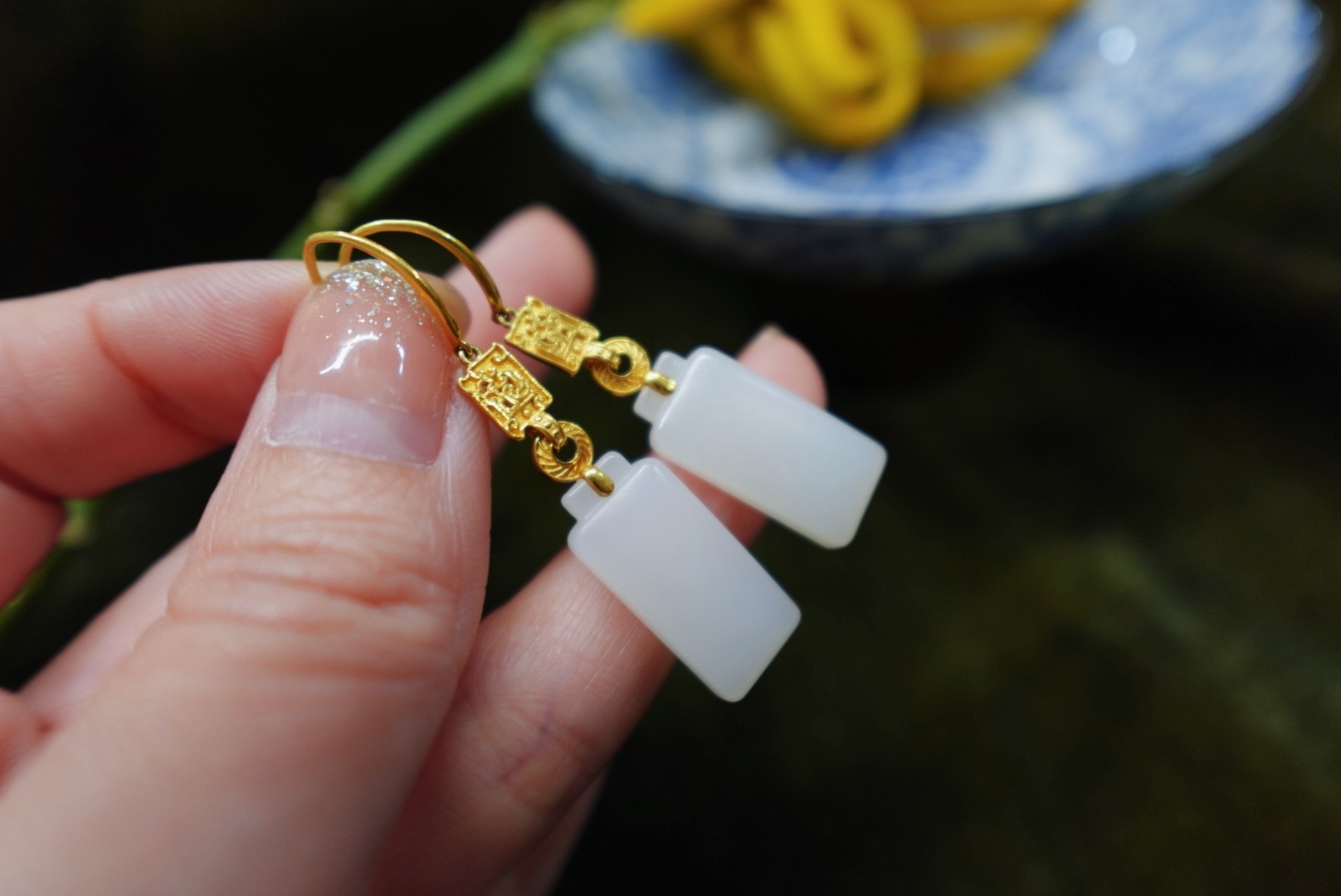 资深玉石顾问 翡翠耳坠 资深玉石顾问 晚香玉品牌创办人杨琴