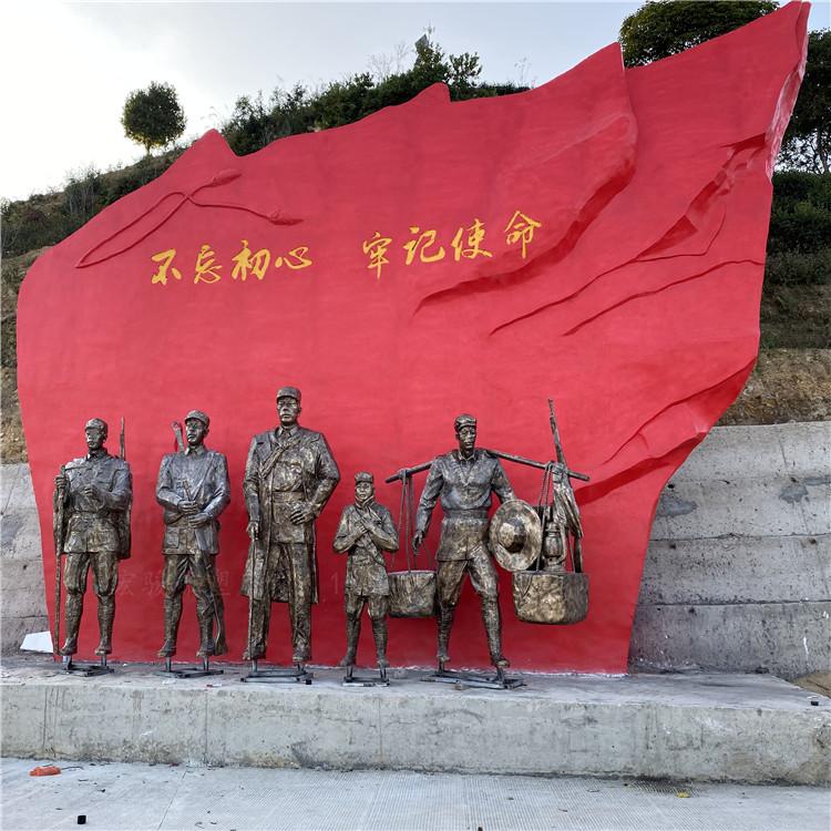 阳江主题玻璃钢人物雕塑,玻璃钢仿铜人物雕像