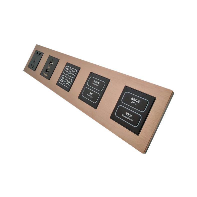 贺州市客房面板酒店连体面板485客控系统轻触开关订制开关