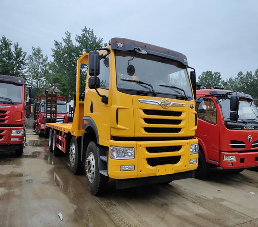 解放四桥平拖车332钩机拖板车大型工程机械运输车