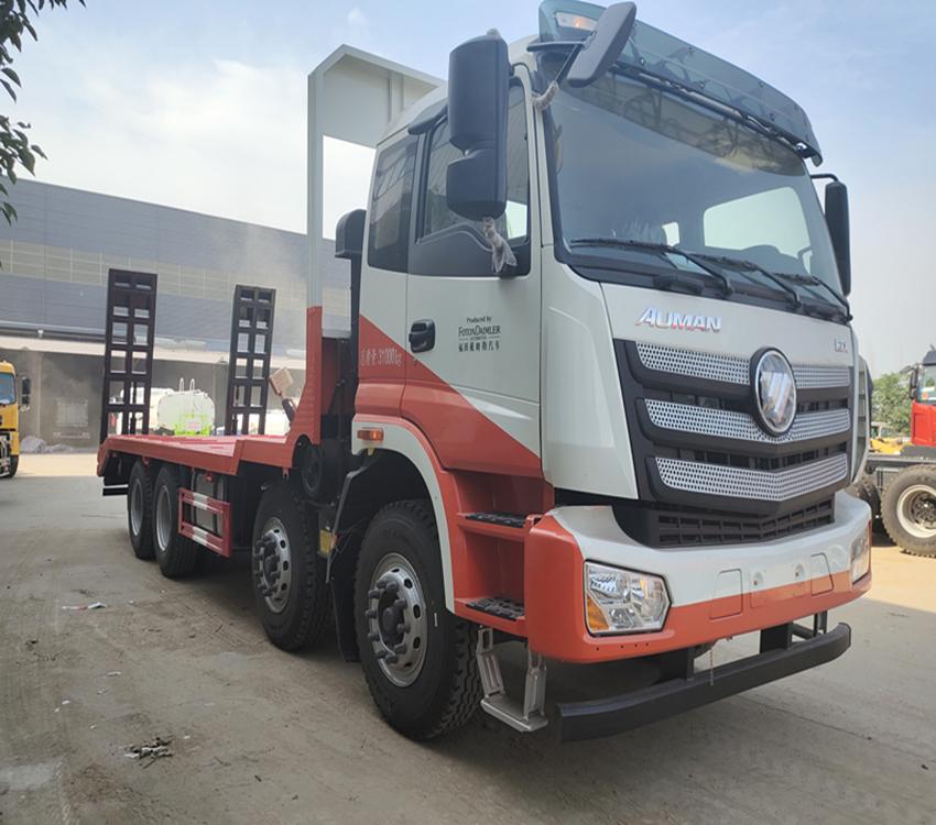 福田四桥平板拖车485重型拖板车大型工程机械运输车