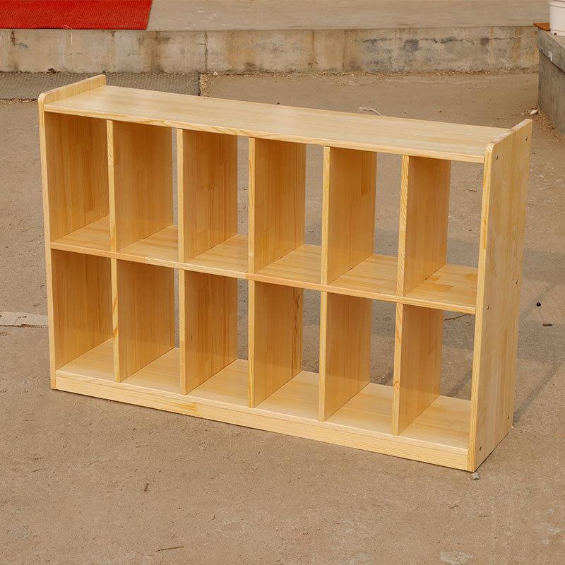 山东书包柜实木儿童玩具木质收纳架定制批发工厂