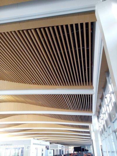 50*80mm铝方通吊顶 木纹转印u型槽方通