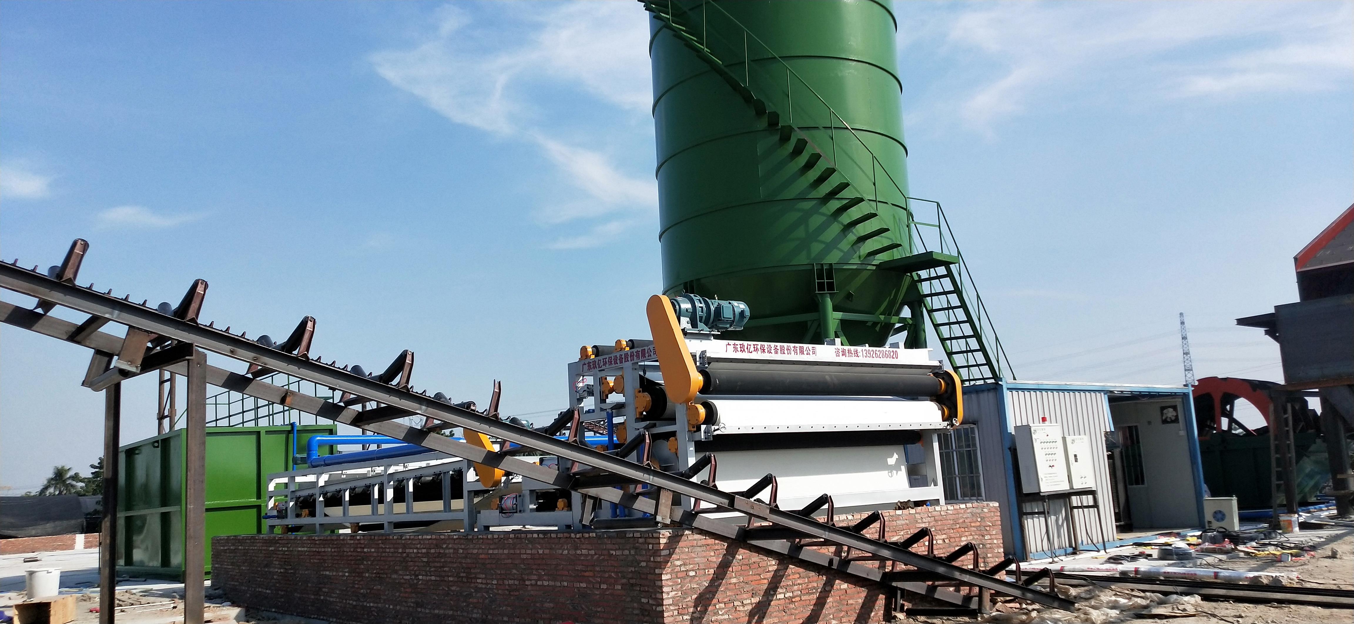 石场泥浆脱水压干机 洗沙带式污泥压滤设备