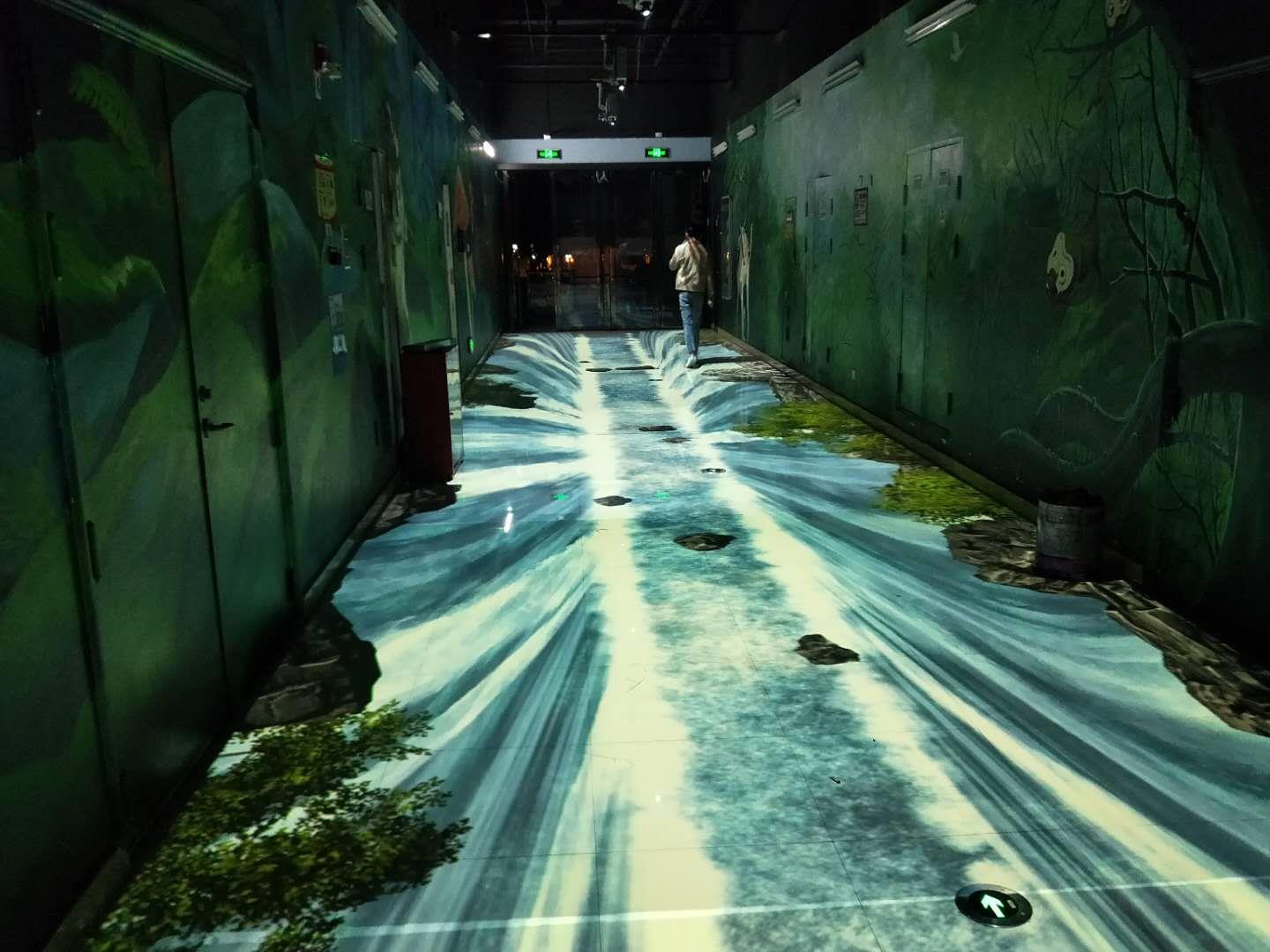 影视墙 全息地面融合软件走廊鱼水触摸游戏