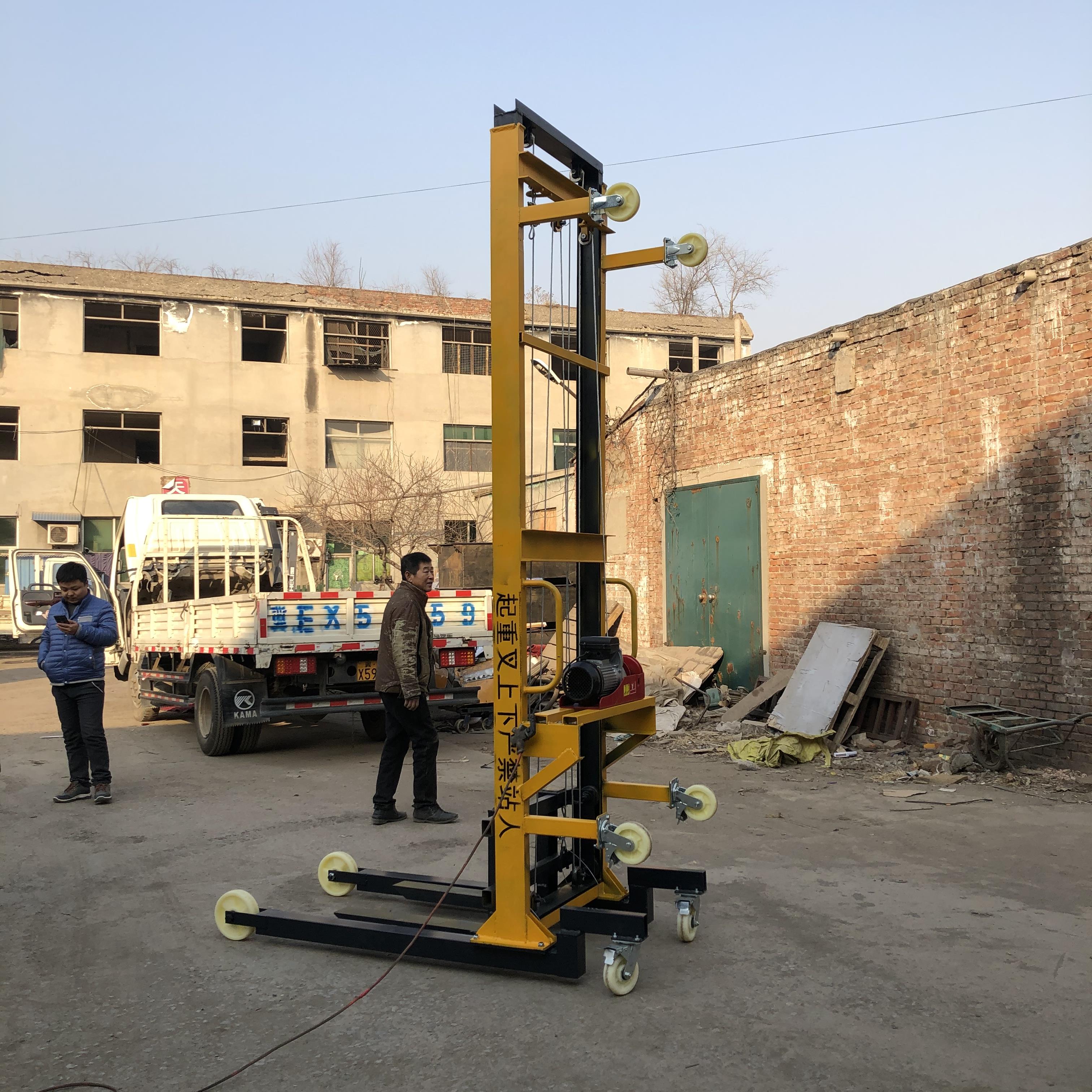 工地堆高车 楼层上料上砖机视频