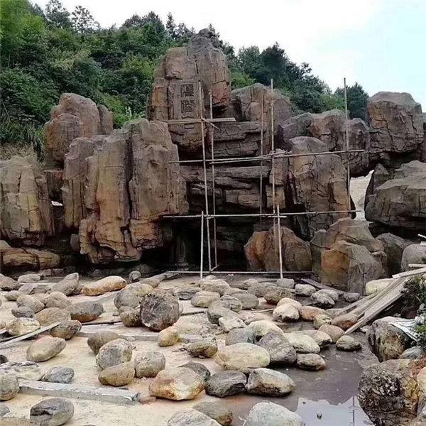 咸阳公园假山定做人工假山别墅庭院设计