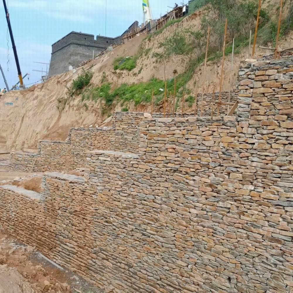 毛石护坡石价格园林景观挡土墙浆砌片石景观砌墙条石