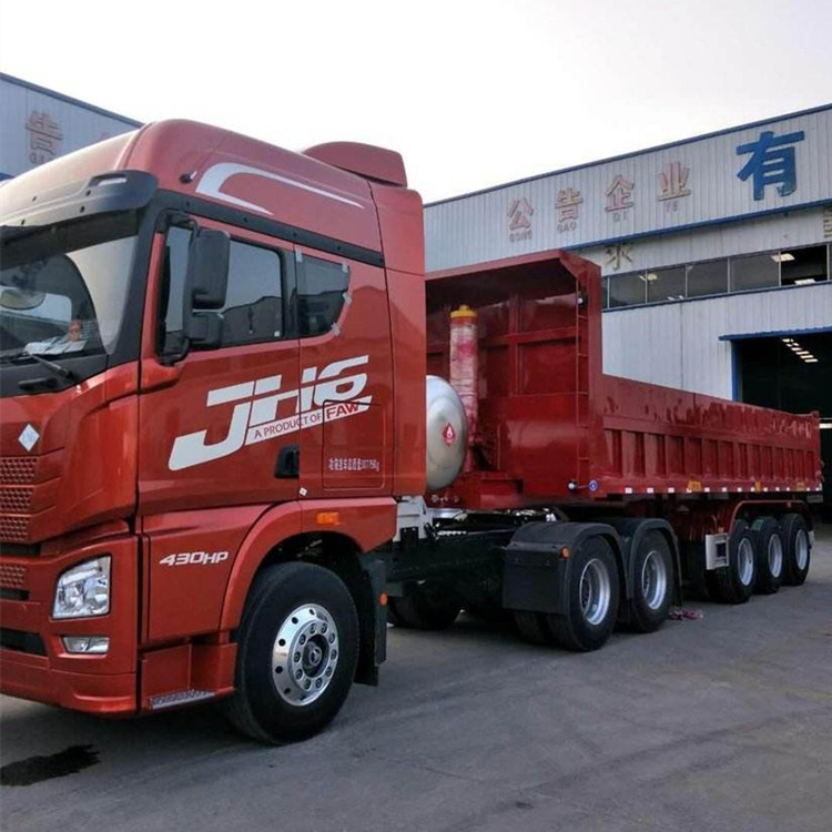 泸州市特种-三线六桥钩机板拖挂车载重-轻型13米钩机板半挂车