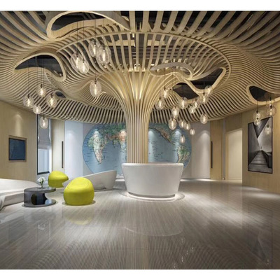 办公室弧形铝方通