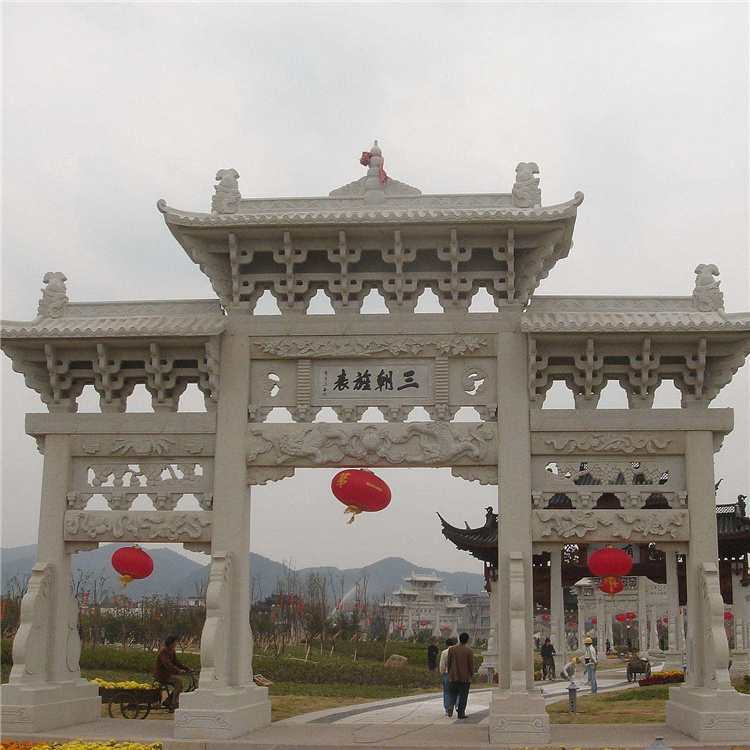 寺廟園林景區石牌坊 仿古青石牌坊 古城石牌坊 銷售供應