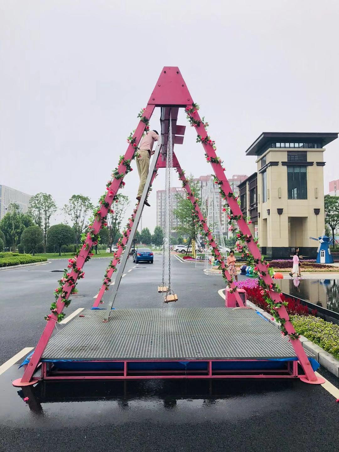 网红水幕秋千 秋千报价 水幕秋千租赁 山东迎客松秋千