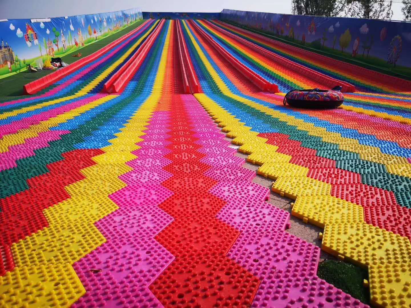 儿童彩虹滑梯出租直滑道出租