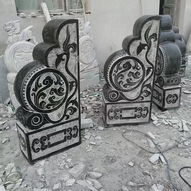 青石抱鼓石别墅抱鼓石如意门墩抱鼓石价格优惠