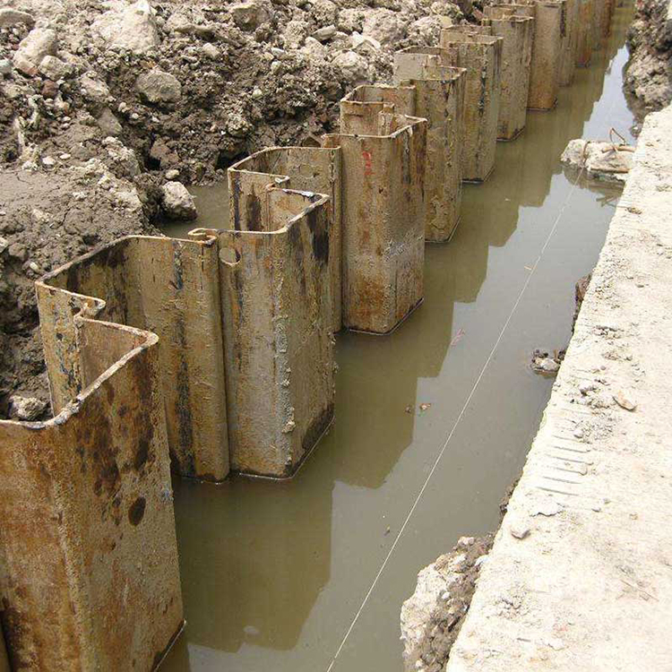 苍山水泥方桩施工 6米钢板桩施工 钢板桩支护施工