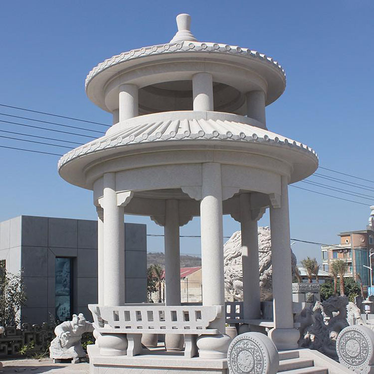 四角石凉亭 大小可定制 大型八角石凉亭 美观环保大气