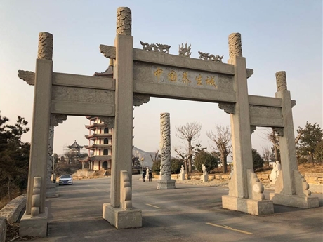 包安装设计单门石牌坊 景区石牌