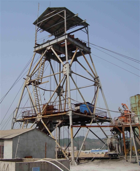 金属矿竖井专用二手井架价格美丽二手一型井架