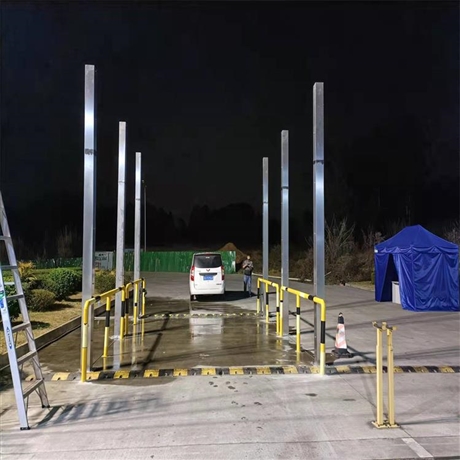 云南思茅地區(qū)防疫站車輛消毒通道安裝圖片
