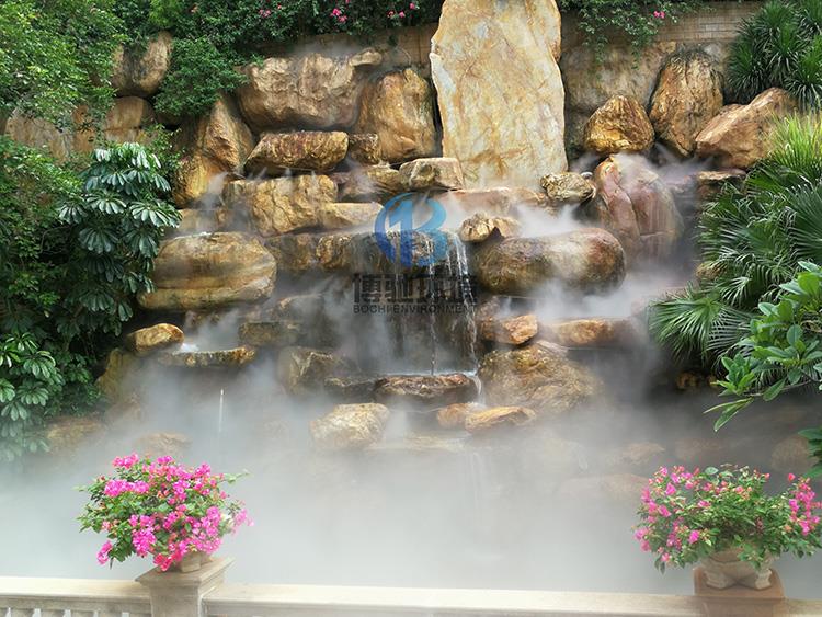 假山人造雾喷雾造景雾森系统设备厂家贵州博驰环境公司