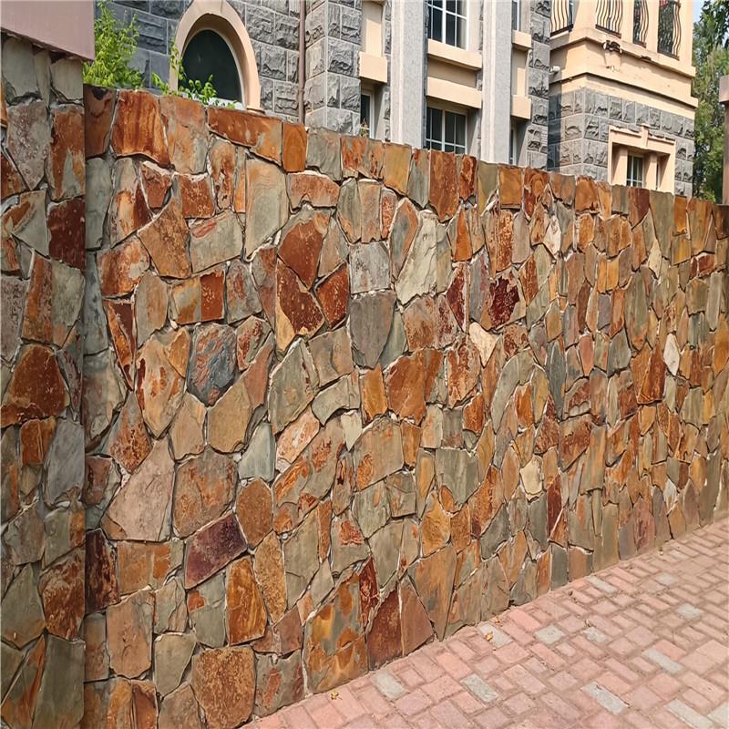 妙手丹青-米黄色文化石  平毛石贴面石材景园定制