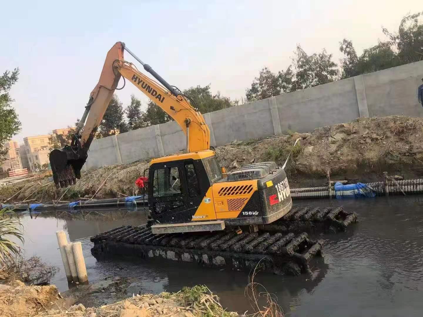 遂宁水上勾机出租加长臂服务机构