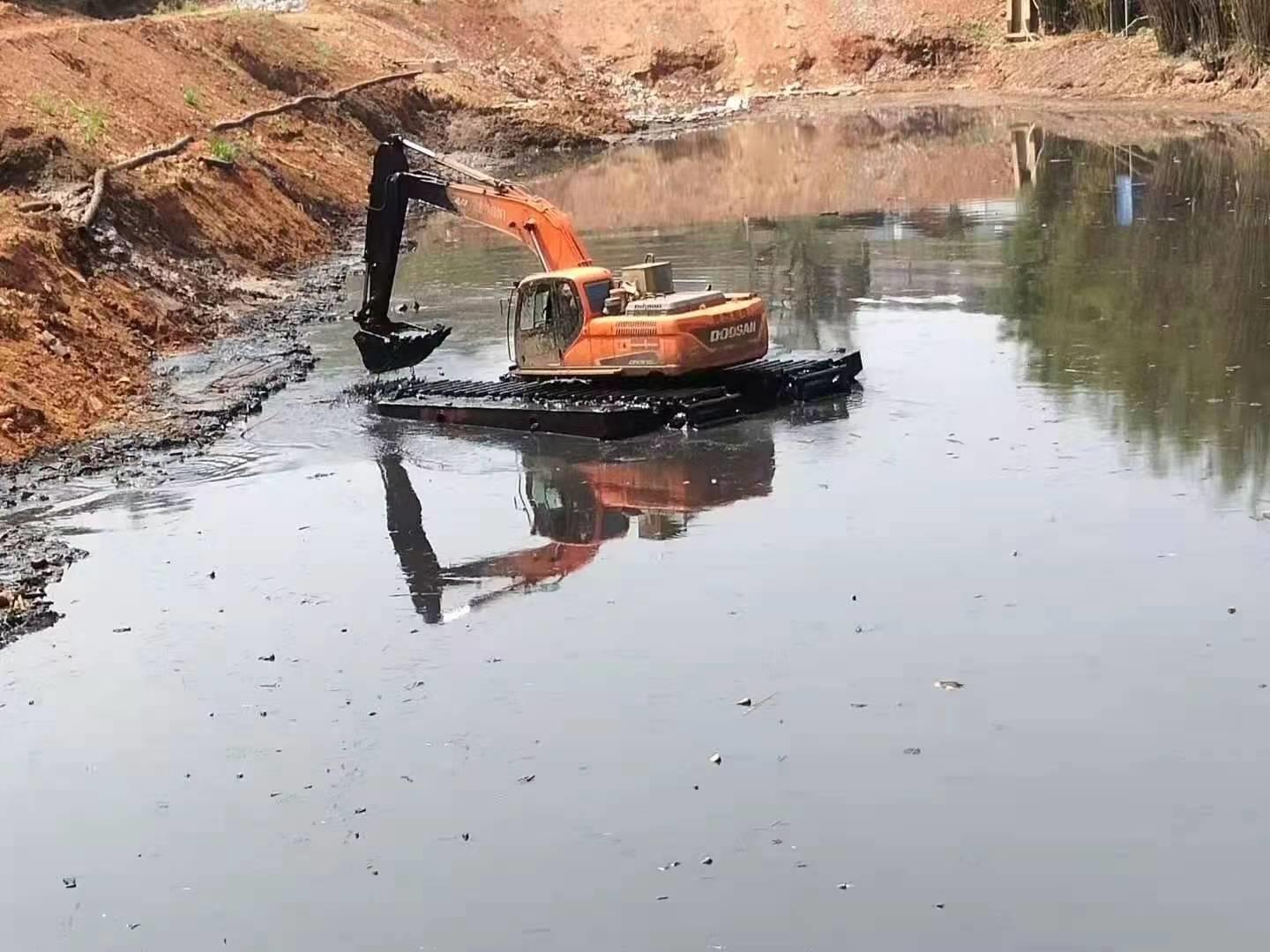 铜陵水路两栖勾机租赁公司全国服务