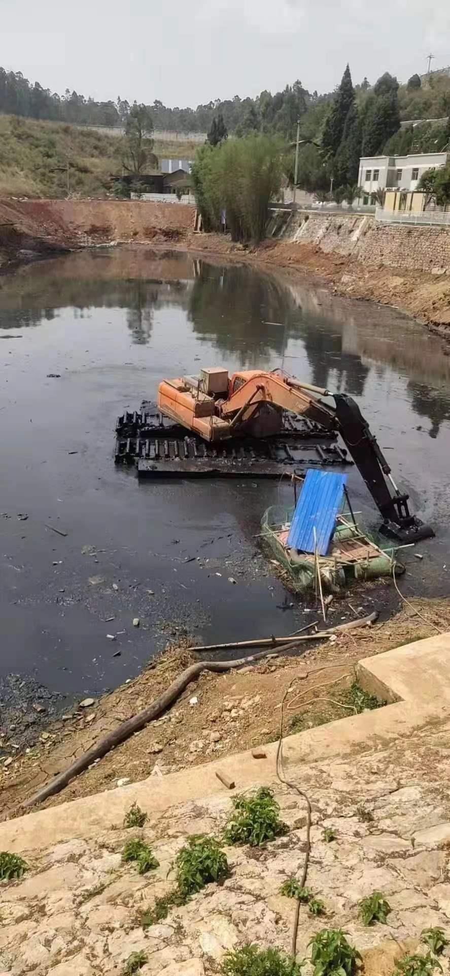 安顺本地履带式浮箱挖机租赁本地