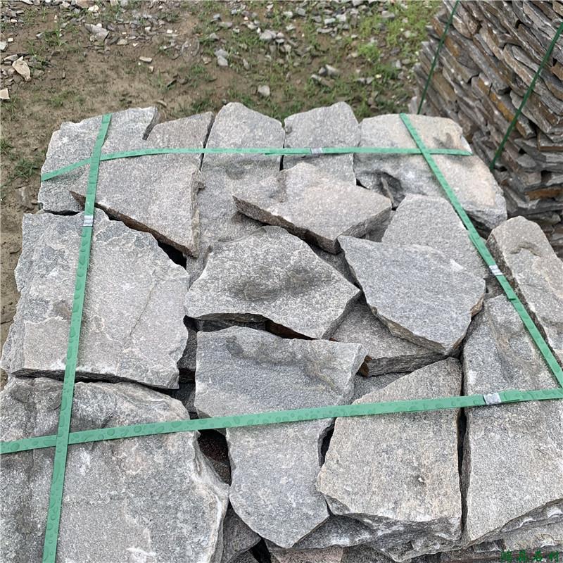 鄂州灰色板岩碎拼石  毛石贴面文化石古堡贴面