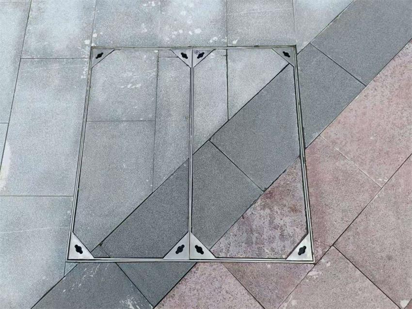 四平隐形方形装饰不锈钢井盖厂家规格定制