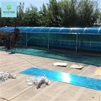 门口挡雨棚  北京阳光板雨搭 湖蓝色耐力板遮阳蓬厂家