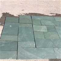 绿石英蘑菇石  景区铺路青石板 青色碎拼文化石 黑色冰裂纹