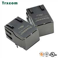 Trxcom泰瑞康 千兆带灯带变压器网口RJ45插座 RJP-003TC1