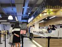 称重取餐台餐饮电子秤消费机 餐厅自助打菜结算机